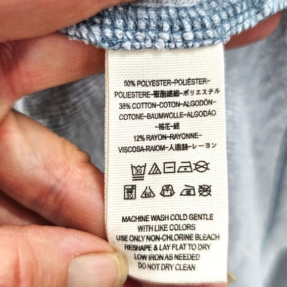 Free People Split Back Heathered Turtleneck Tunic Top - Picture 9 of 10